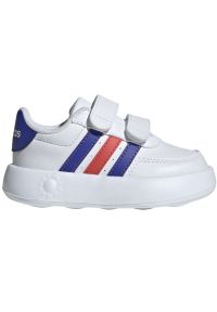 Adidas - Buty adidas Breaknet 2.0 Cf I Jr ID5278 białe. Zapięcie: rzepy. Kolor: biały. Materiał: skóra, syntetyk. Szerokość cholewki: normalna #1