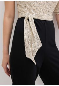 bonprix - Kombinezon z cekinami. Kolor: czarny. Styl: elegancki #3