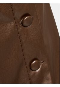 Brave Soul Spódnica z imitacji skóry LSKW-225LISABRO Brązowy Regular Fit. Kolor: brązowy. Materiał: skóra