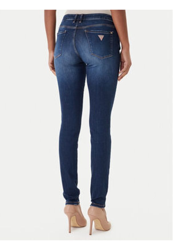 Guess Jeansy Annette W2YA99 D4Q03 Granatowy Skinny Fit. Kolor: niebieski