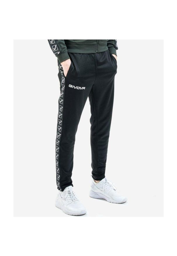 Spodnie Sportowe Givova College Navy XL - Oddychające i Elastyczne. Kolor: niebieski. Materiał: poliester, dresówka. Styl: sportowy