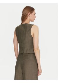 Marella Kamizelka garniturowa Cantico 2523156031 Khaki Slim Fit. Kolor: brązowy. Materiał: syntetyk #4