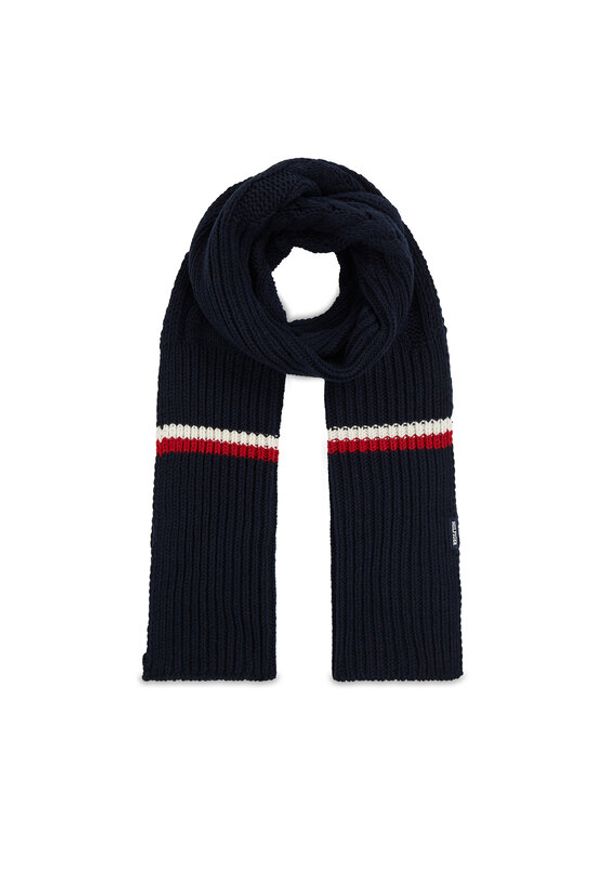TOMMY HILFIGER - Tommy Hilfiger Szalik Monotype Chunky Knit Scarf AM0AM11507 Granatowy. Kolor: niebieski. Materiał: wełna, syntetyk