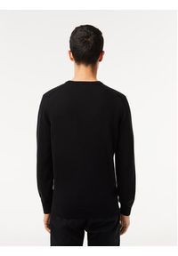 Lacoste Sweter AH1985 Czarny Regular Fit. Kolor: czarny. Materiał: bawełna