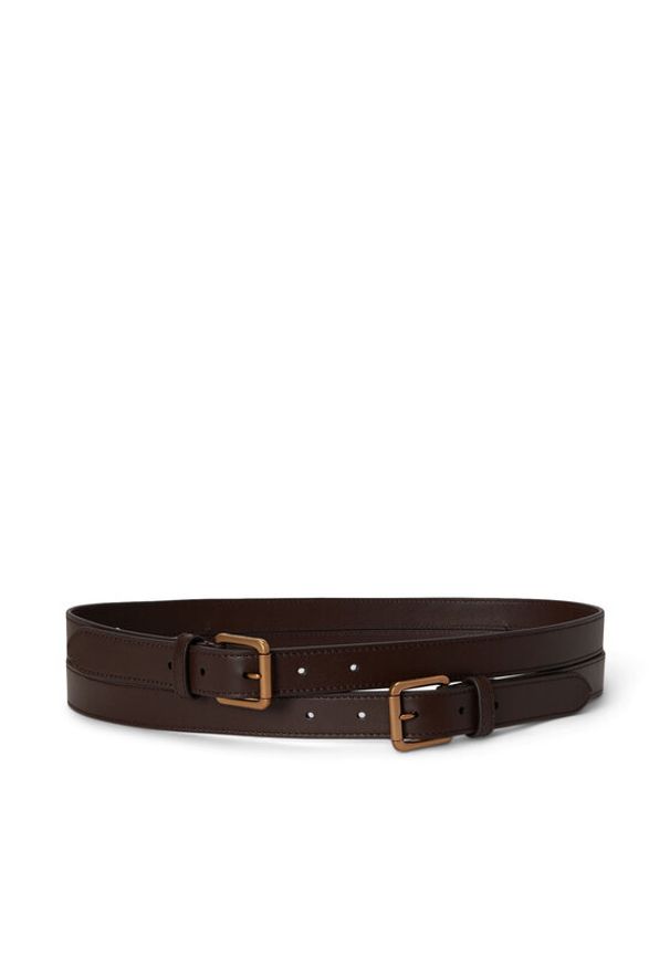 Lauren Ralph Lauren - LAUREN RALPH LAUREN Pasek 412936524008 Brązowy. Kolor: brązowy. Materiał: skóra
