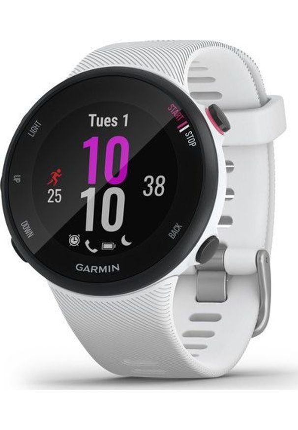 GARMIN - Zegarek sportowy Garmin Forerunner 45S Biały (010-02156-10). Kolor: biały. Styl: sportowy