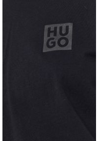 Hugo t-shirt 50474497 damski. Okazja: na co dzień. Kolor: czarny. Materiał: bawełna, materiał, dzianina. Długość rękawa: krótki rękaw. Długość: krótkie. Wzór: nadruk. Styl: casual #2