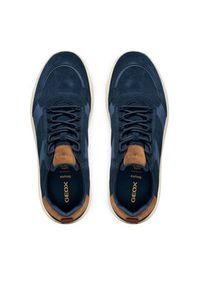 Geox Sneakersy U Spherica U56BYA 022EK CF44K Granatowy. Kolor: niebieski. Materiał: zamsz, skóra