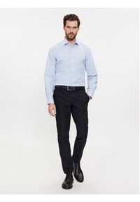 Calvin Klein Koszula K10K112103 Niebieski Slim Fit. Kolor: niebieski. Materiał: bawełna #5