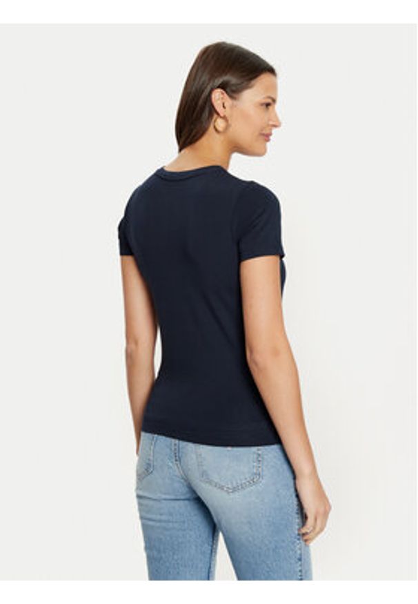 Guess Jeans T-Shirt W4YI03 J1314 Granatowy Regular Fit. Kolor: niebieski. Materiał: bawełna