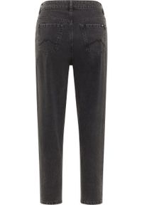 Mustang - MUSTANG CHARLOTTE TAPERED DAMSKIE SPODNIE JEANSOWE JEANSY DŻINSY DENIM BLACK 1015572 4000 841. Materiał: denim, jeans