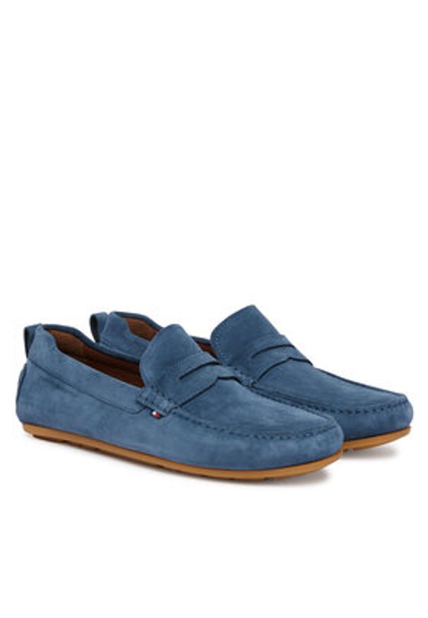 TOMMY HILFIGER - Tommy Hilfiger Mokasyny Core Hilfiegr Suede Driver FM0FM05789 Niebieski. Kolor: niebieski. Materiał: zamsz, skóra