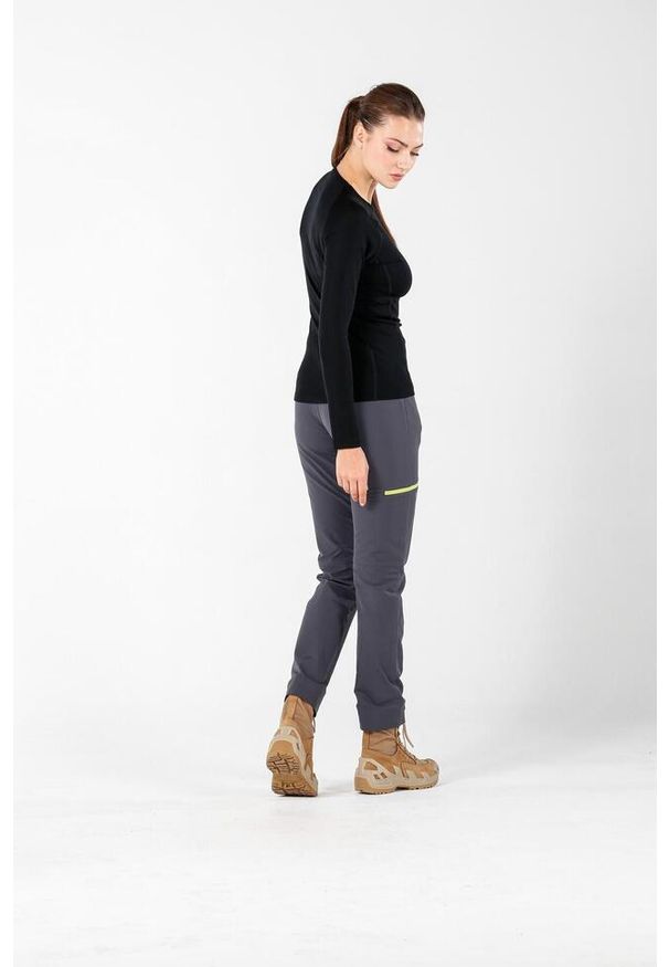 WOOLONA - Spodnie trekkingowe damskie Woolona Comfort Merino. Kolor: szary. Sezon: lato. Sport: turystyka piesza