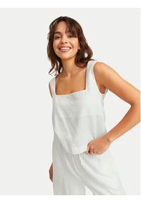 JJXX Top Breeze 12269734 Biały Relaxed Fit. Kolor: biały. Materiał: wiskoza, len #4