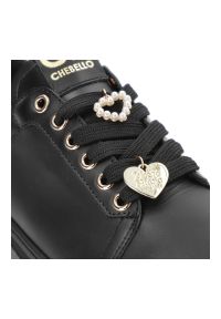 CheBello - Czarne Sneakersy Chebello Modne Obuwie Damskie Na Platformie. Kolor: czarny. Obcas: na platformie #5