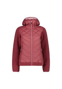 Damska hybrydowa kurtka puchowa z odpinanym kapturem CMP. Kolor: czerwony. Materiał: puch. Sport: turystyka piesza #1