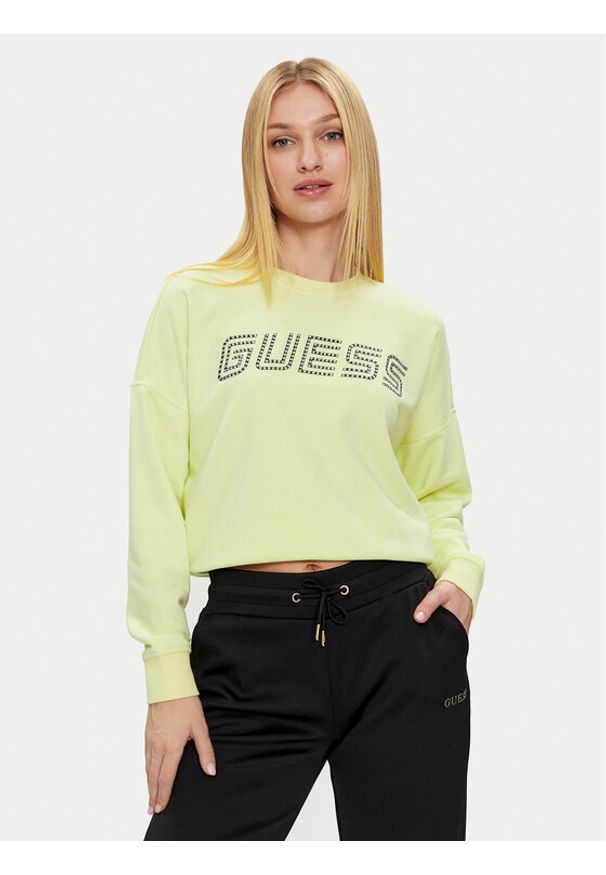 Guess Bluza Skylar V4GQ07 K8802 Zielony Relaxed Fit. Kolor: zielony. Materiał: syntetyk