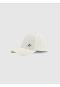 4f - 4F Czapka z daszkiem strapback uniseks - biała XS/S (56cm). Kolor: biały. Styl: casual, klasyczny, sportowy #1