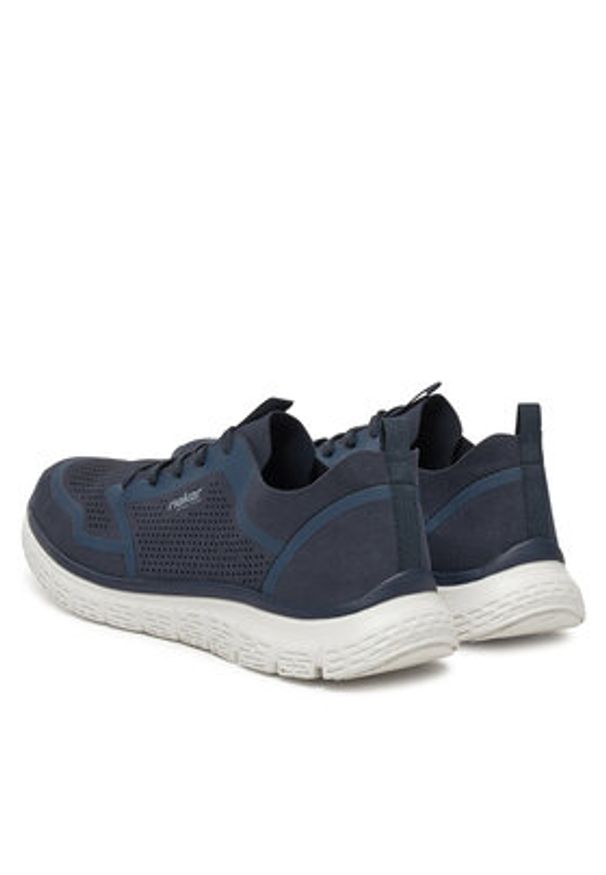 Rieker Sneakersy B6600-14 Granatowy. Kolor: niebieski. Materiał: syntetyk, materiał