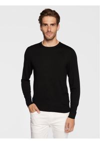 Calvin Klein Sweter Superior K10K109474 Czarny Regular Fit. Kolor: czarny. Materiał: wełna #1