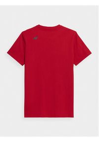 4f - 4F T-Shirt 4FAW23TTSHM0878 Czerwony Regular Fit. Kolor: czerwony. Materiał: bawełna #5