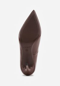 Renee - Brązowe Lakierowane Szpilki VICES o Klasycznym Fasonie Corsinia. Kolor: brązowy. Materiał: lakier. Obcas: na szpilce. Styl: klasyczny. Wysokość obcasa: wysoki #3