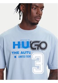 Hugo - HUGO T-Shirt Nesite 50544168 Niebieski Loose Fit. Kolor: niebieski. Materiał: bawełna #3