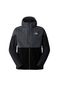 Kurtka The North Face Lightning 0A87GNB0I1 - szaro-czarna. Kolor: czarny, szary, wielokolorowy. Materiał: poliester, skóra, tkanina. Styl: klasyczny