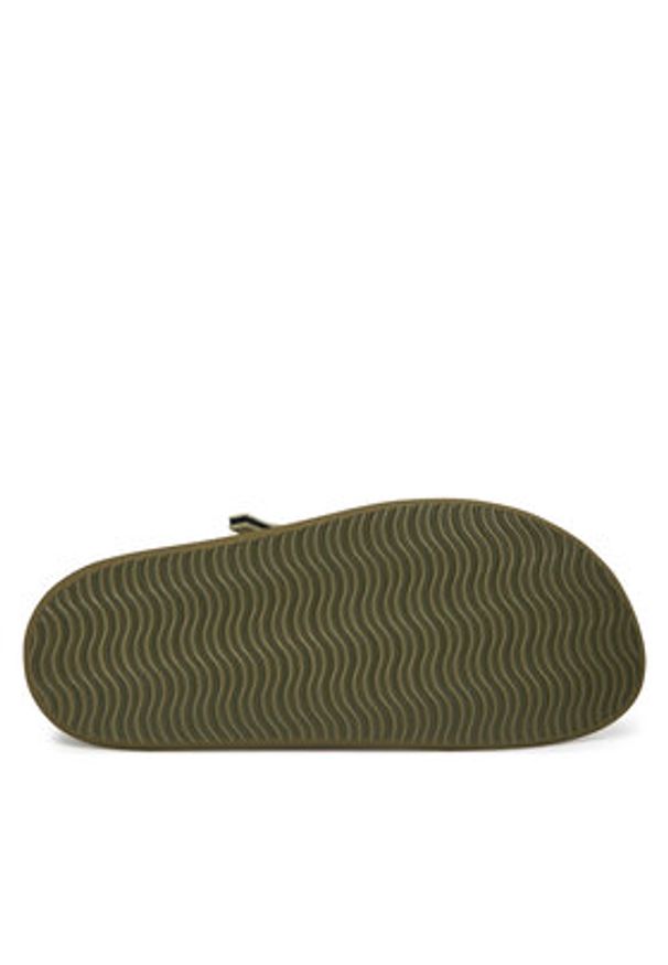D.Franklin Klapki DFSH407001 Khaki. Kolor: brązowy. Materiał: zamsz, skóra
