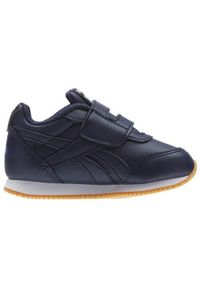 Buty do chodzenia dla dzieci Reebok Royal Cl j. Zapięcie: rzepy. Kolor: niebieski. Materiał: skóra, syntetyk, tkanina, materiał. Szerokość cholewki: normalna. Model: Reebok Royal. Sport: turystyka piesza