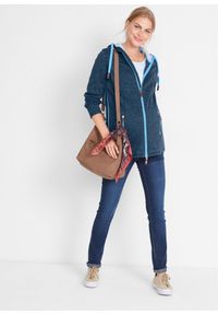 bonprix - Bluza rozpinana z polaru, ciążowa, z wstawką na nosidełko. Kolekcja: moda ciążowa. Kolor: niebieski. Materiał: polar