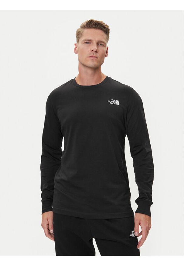 The North Face Longsleeve Easy NF0A8A6F Czarny Regular Fit. Kolor: czarny. Materiał: bawełna. Długość rękawa: długi rękaw