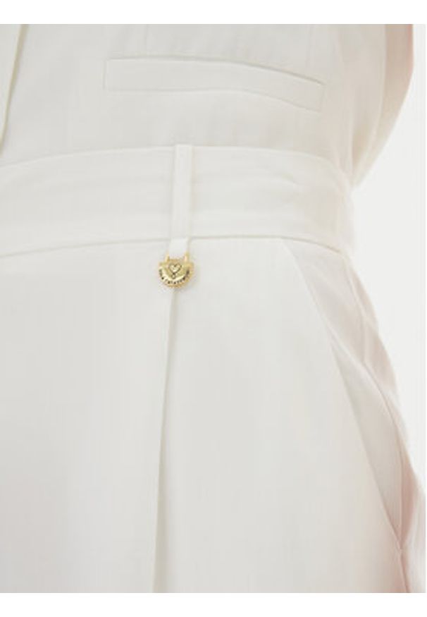 LOLA CASADEMUNT Spodnie palazzo LS2514010 Biały Wide Leg. Kolor: biały. Materiał: lyocell