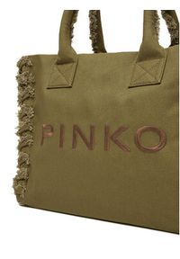 Pinko - PINKO Torba BEACH SHOPPING CANVAS RICICLATO Zielony. Kolor: zielony #6