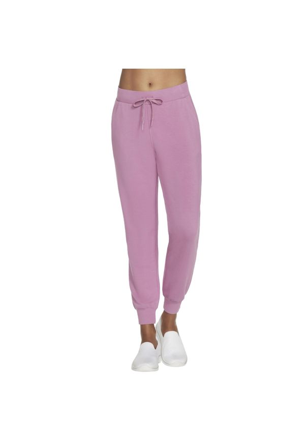 skechers - Spodnie sportowe damskie Skechluxe Elevate Jogger Pant. Kolor: różowy. Materiał: poliester