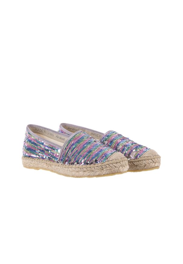 Espadryle Bayla-115 101020 Lepisma Pastel, Wielokolorowy, Materiał. Okazja: na co dzień. Kolor: wielokolorowy. Materiał: tkanina. Szerokość cholewki: normalna. Wzór: kolorowy. Styl: casual