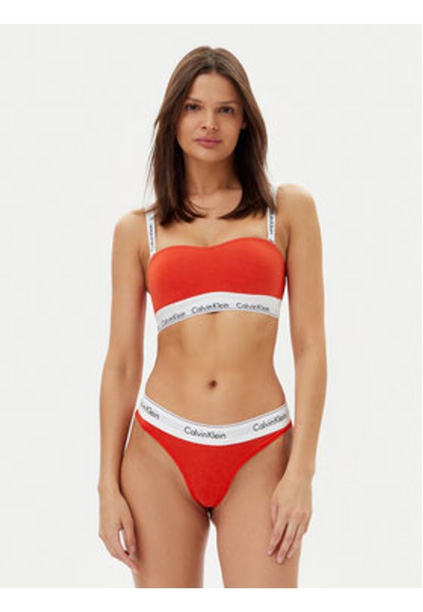 Calvin Klein Underwear Biustonosz top 000QF7628E Czerwony. Kolor: czerwony. Materiał: bawełna