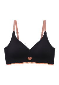 Intica - Biustonosz bezszwowy bez fiszbin na co dzień AnnaDiane. Kolor: czarny. Materiał: materiał #1
