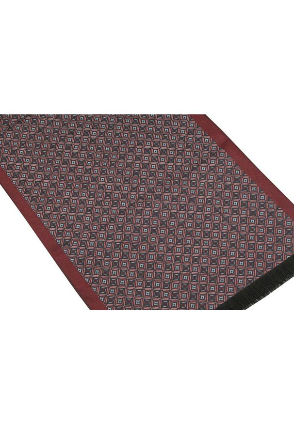 Elegancki Szalik Bawełniany - Alties - Geometryczny, Drobny Wzór. Kolor: wielokolorowy. Materiał: bawełna. Wzór: geometria. Sezon: zima, jesień. Styl: elegancki