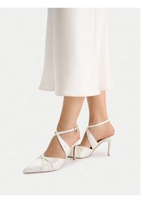 Nine West Szpilki CEO-259-73 02 Écru. Kolor: kremowy. Materiał: materiał. Obcas: na szpilce #6