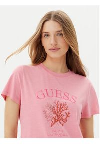 Guess T-Shirt E5GI03 K8G01 Różowy Regular Fit. Kolor: różowy. Materiał: bawełna #4