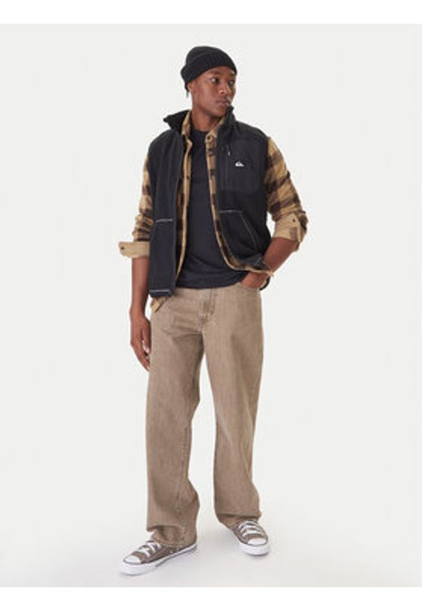 Quiksilver Kamizelka EQYPF03067 Czarny Regular Fit. Kolor: czarny. Materiał: syntetyk