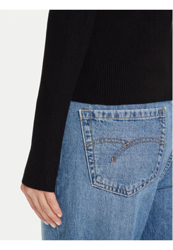 Vero Moda Sweter Siljerib 10336674 Czarny Slim Fit. Kolor: czarny. Materiał: wiskoza