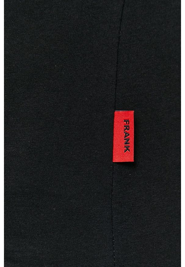 John Frank - T-shirt. Okazja: na co dzień. Kolor: czarny. Wzór: nadruk. Styl: casual