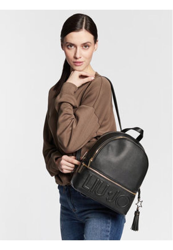 Liu Jo Plecak M Backpack AXX025 E0086 Czarny. Kolor: czarny. Materiał: skóra