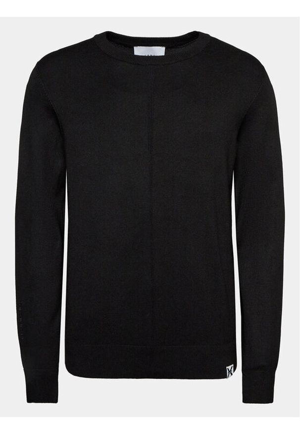 Richmond X Sweter UMA23042MA Czarny Regular Fit. Kolor: czarny. Materiał: syntetyk