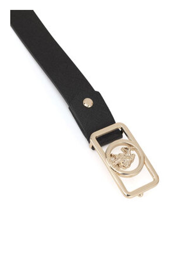 U.S. Polo Assn. Pasek Damski AIUXT2472WVP Czarny. Kolor: czarny. Materiał: skóra