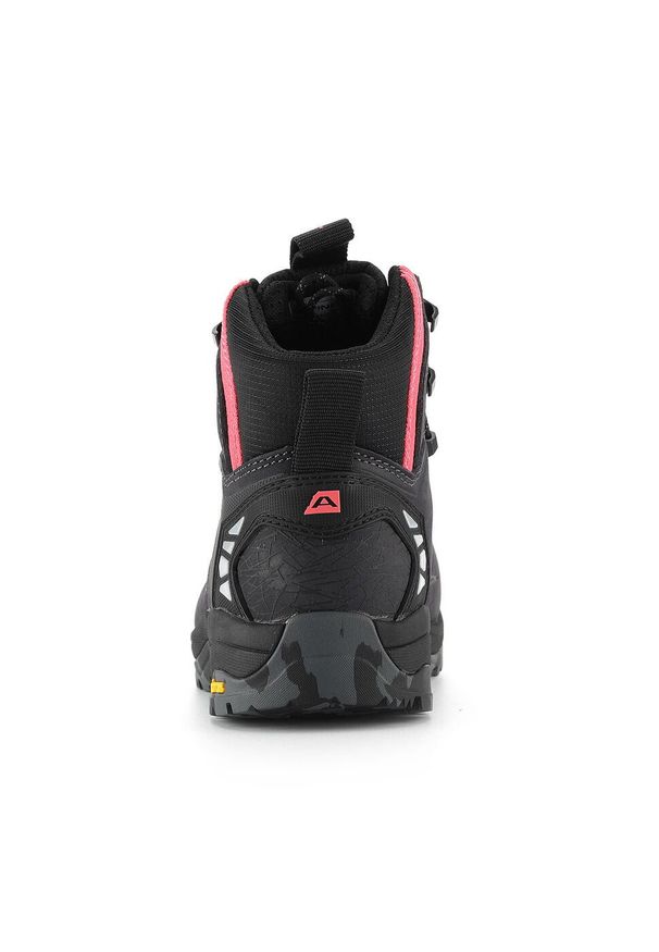 ALPINE PRO - Buty trekkingowe skórzane damskie Alpine Pro Spidere Mid Vibram. Wysokość cholewki: za kostkę. Kolor: fioletowy. Materiał: skóra. Styl: sportowy