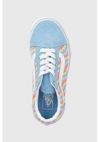 Vans tenisówki dziecięce. Nosek buta: okrągły. Zapięcie: sznurówki. Kolor: niebieski. Materiał: guma #4