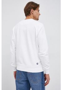 Pepe Jeans Bluza bawełniana George Crew męska kolor biały z nadrukiem. Okazja: na co dzień. Kolor: biały. Materiał: bawełna. Wzór: nadruk. Styl: casual